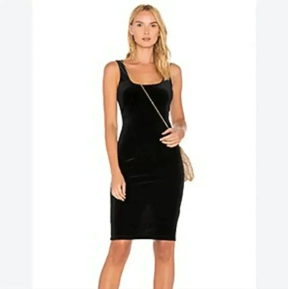NWT Bardot Revolve Black Velvet Dress 6/S